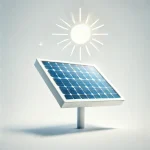 DALL·E 2024-12-30 11.17.58 - A clear and realistic depiction of solar energy represented by a solar panel under direct sunlight, set against a pure white background. The design is