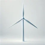 DALL·E 2024-12-30 11.17.59 - A clear and realistic depiction of wind energy represented by a modern wind turbine, set against a pure white background. The design is clean and prof