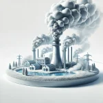 DALL·E 2024-12-30 11.18.03 - A clear and realistic depiction of geothermal energy represented by a geothermal power plant with steam rising, set against a pure white background. T